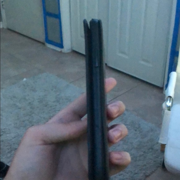 This is a iPhone X black leather wallet case - Picture 4 of 4